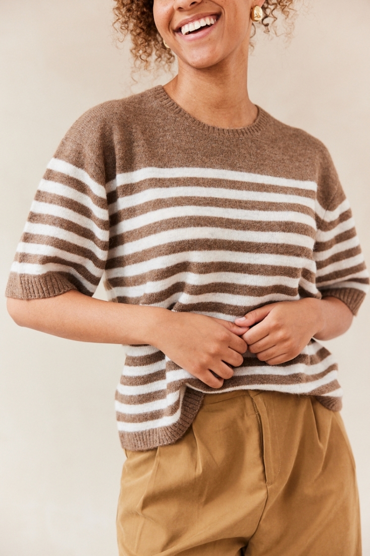 Knit SS Brown Fudge