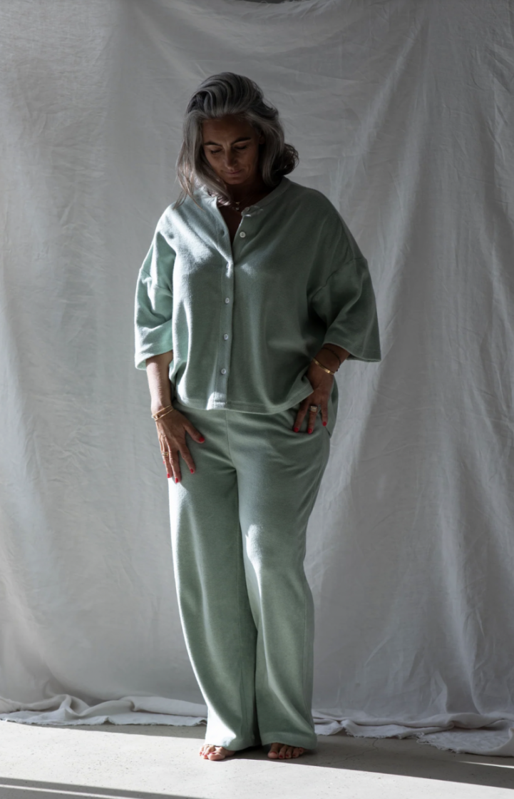 Naram Oversized shirt silver sage