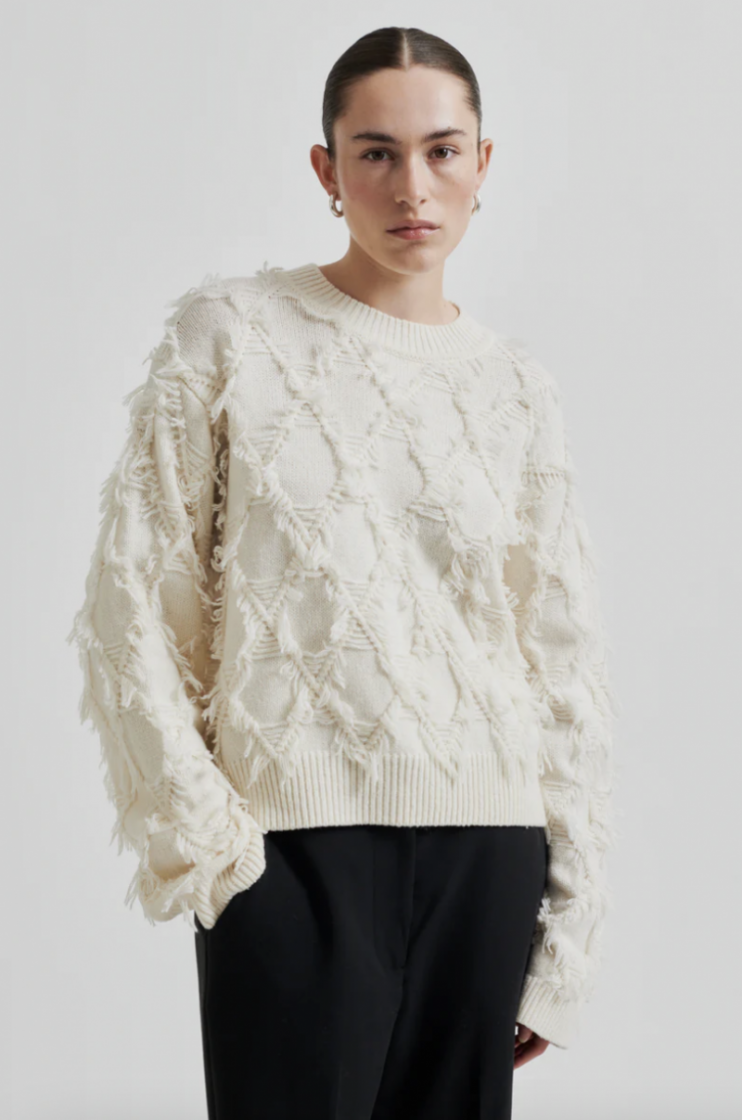 Carli knit o-neck Eggnog