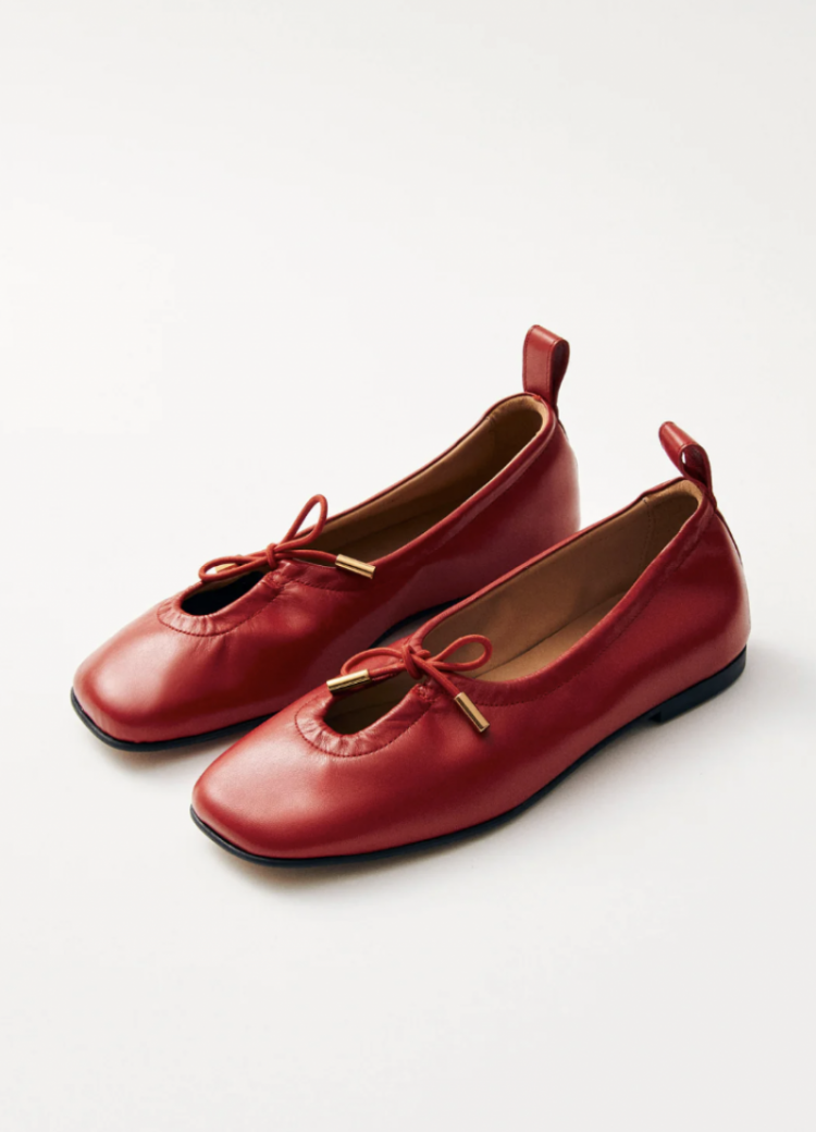 Rosalind ballet flats  Red Leather 