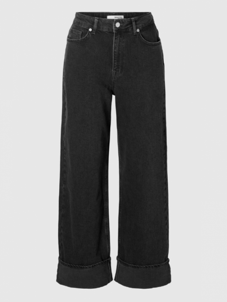 SlfRoby MW wide jeans Black denim