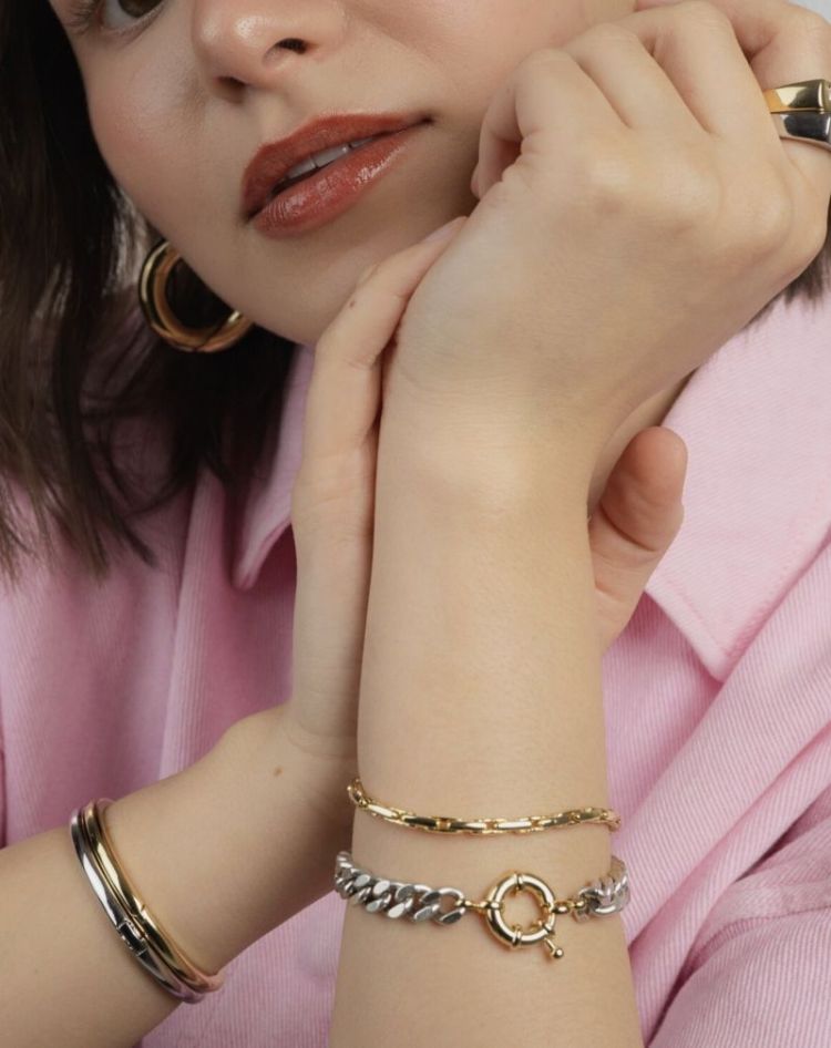 Mara bracelet big Silver