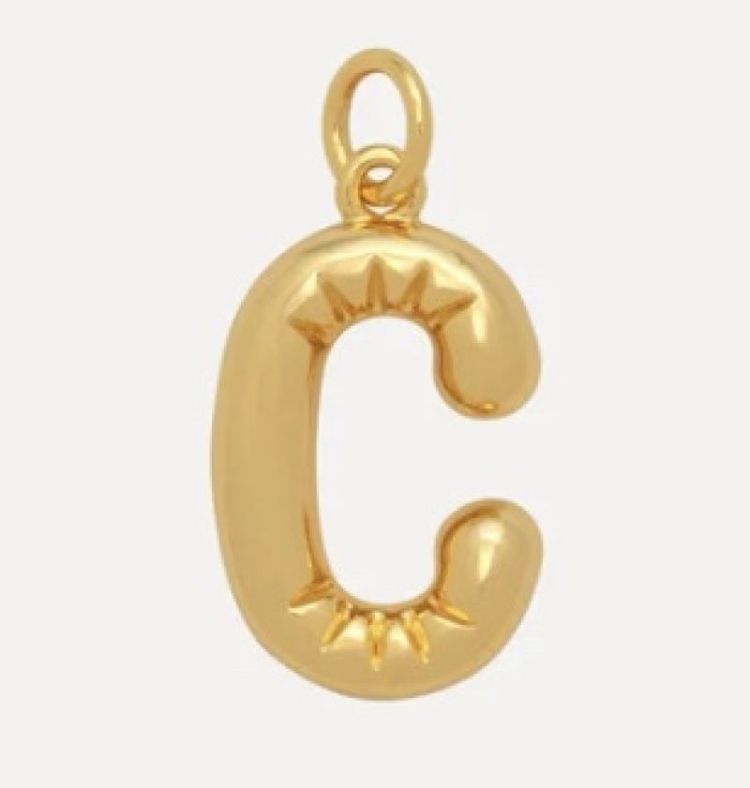 Hangertje balloon letter C gold