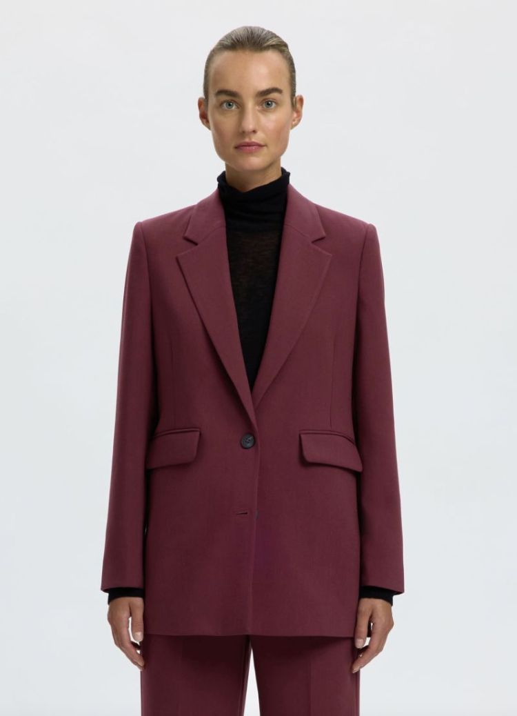 Slfrita LS relaxed blazer mel Twany port mela