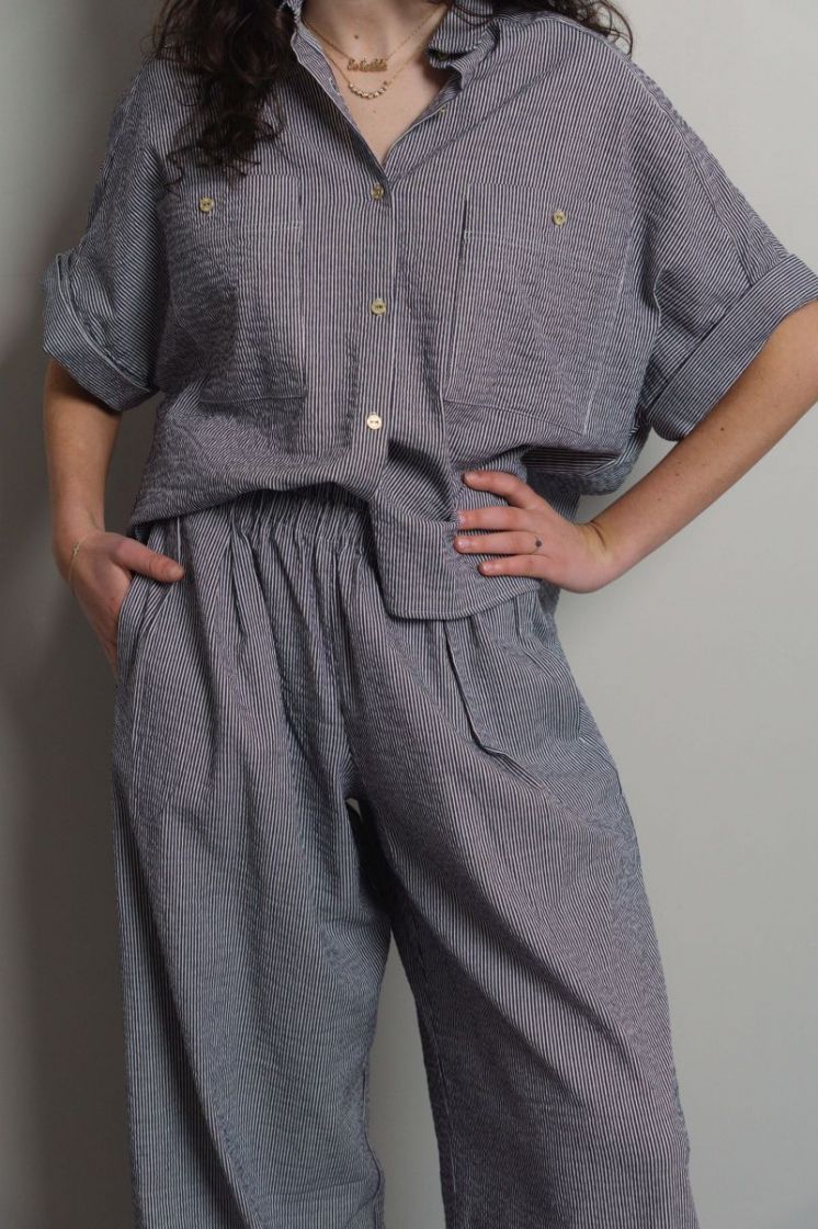 Della Shirt Coutil Blue