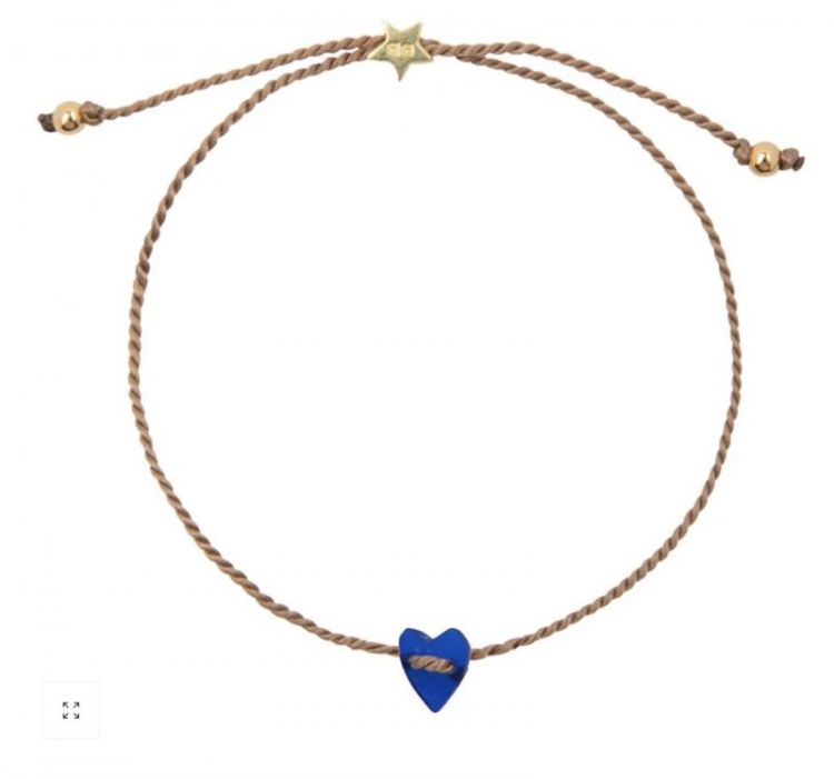 Resin heart bracelet  Cobalt