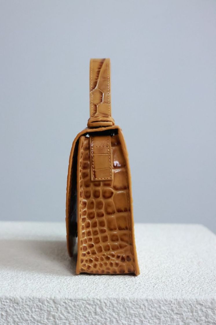 Micro Briefcase  Walnut Croco
