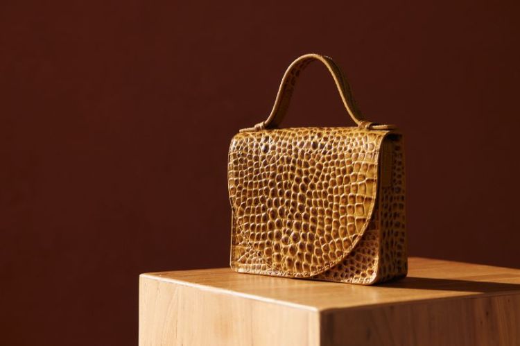 Micro Briefcase  Walnut Croco