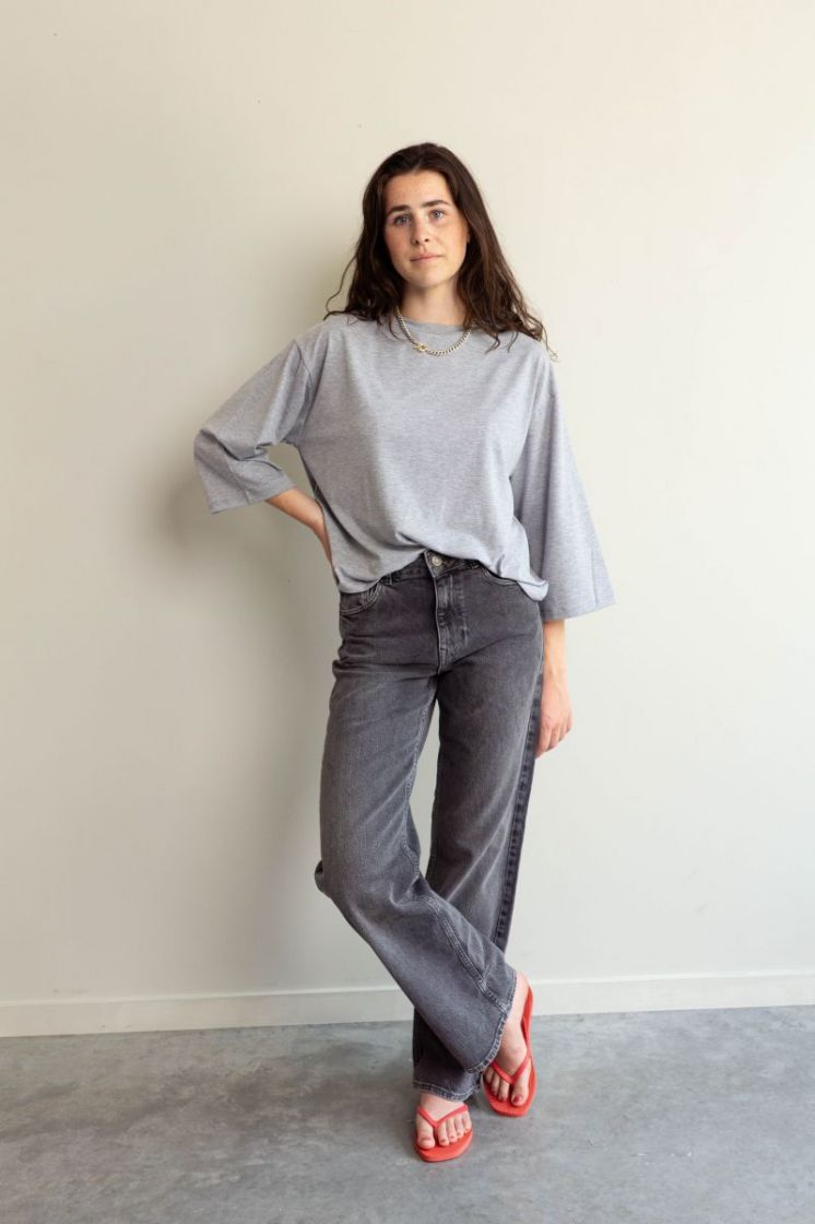 Slfwide kori jeans Medium Grey Den
