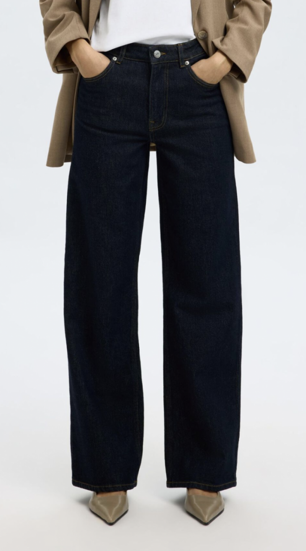 Slfwide kori jeans Dark blue