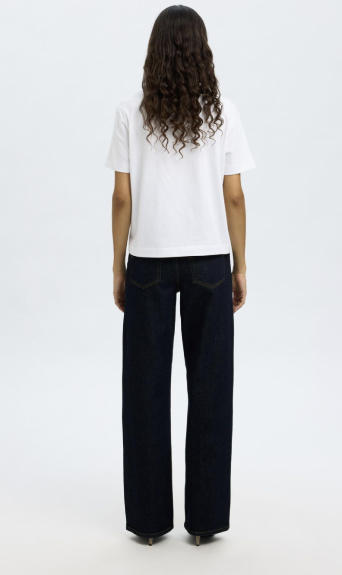 Slfwide kori jeans Dark blue