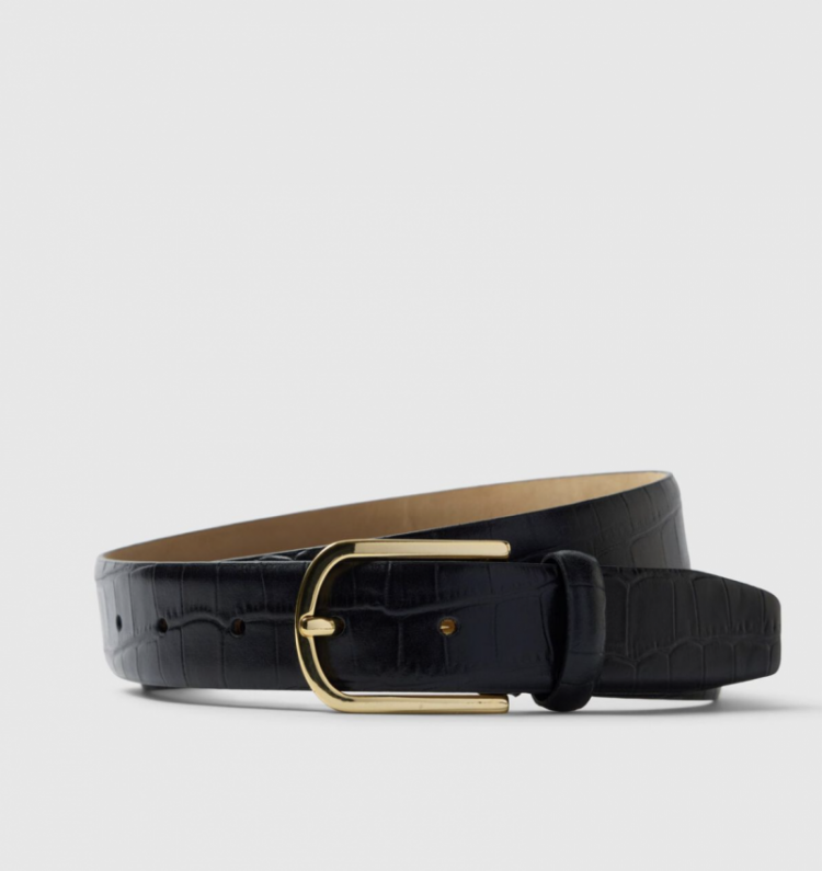 Slfiona leather belt Black