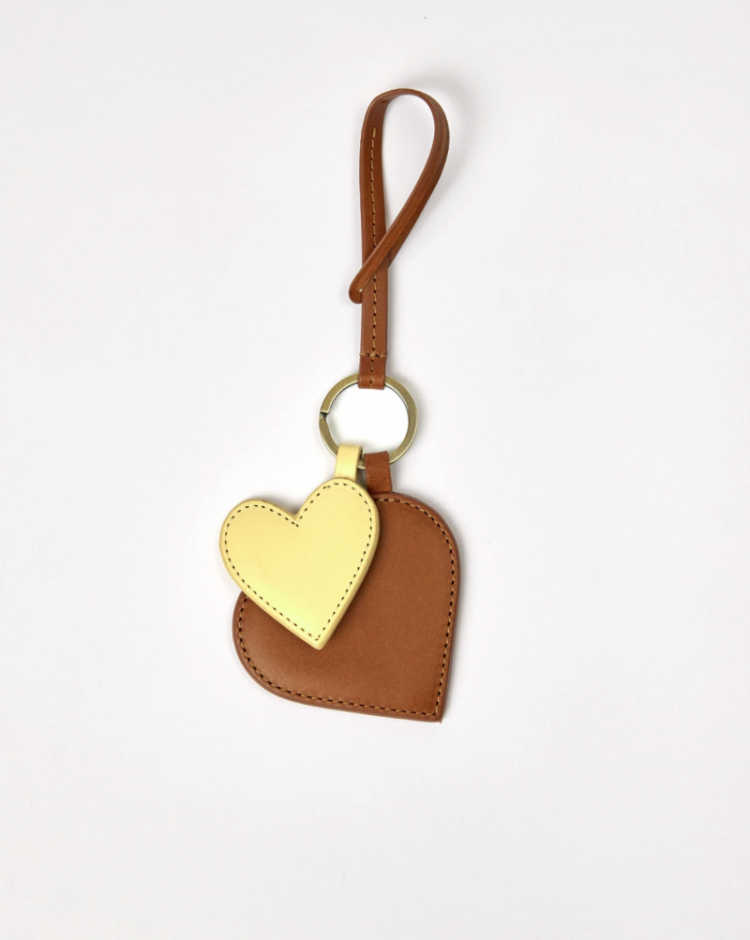 Haerts Bag Charm Cognac & butter