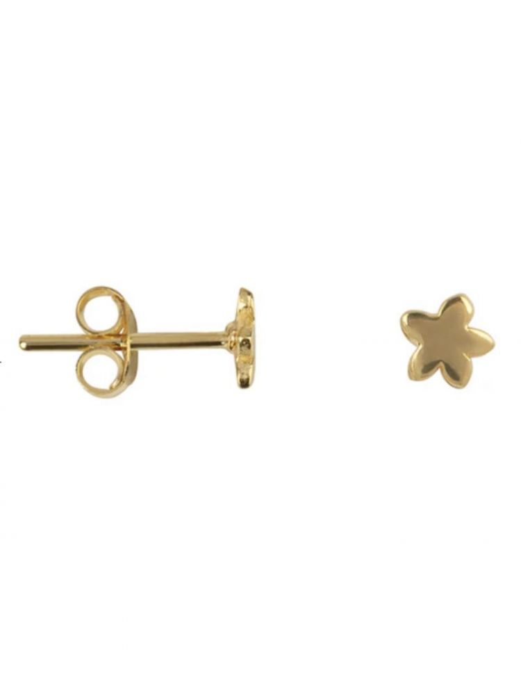 Mini flower stud gold plated Gold