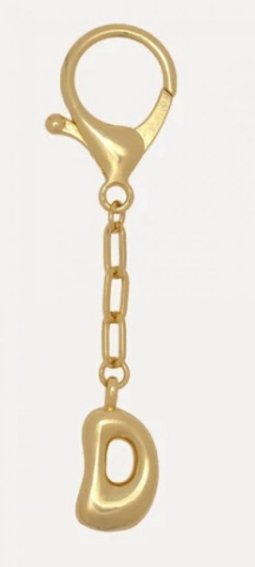 Sleutelhanger Balloon letter D Gold