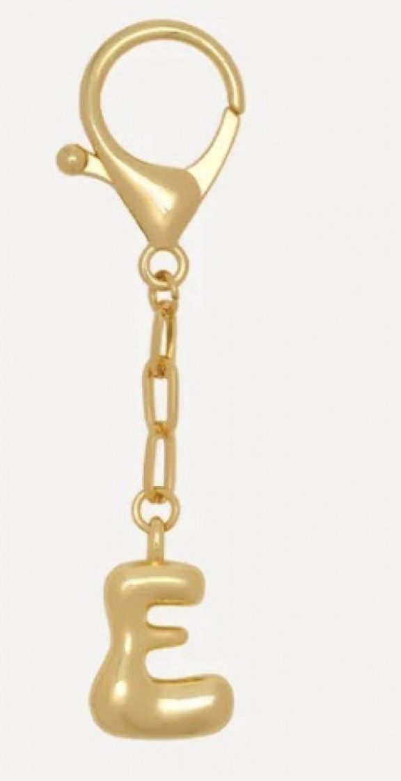 Sleutelhanger Balloon letter E Gold