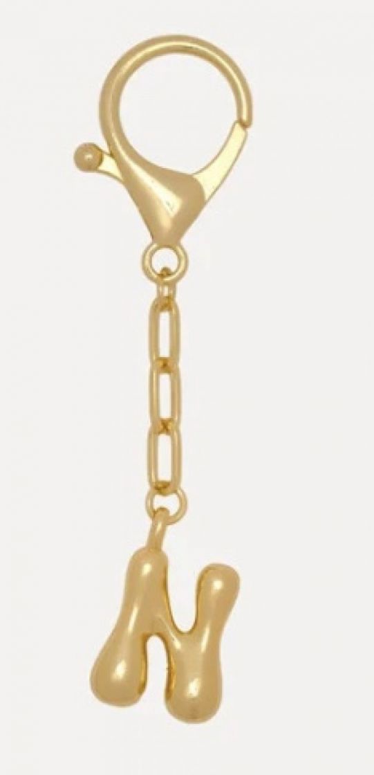 Sleutelhanger Balloon letter N Gold