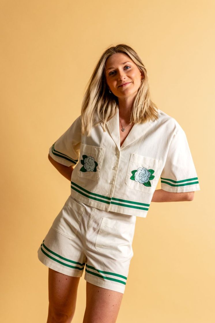 Roses short sleeve shirt off-white