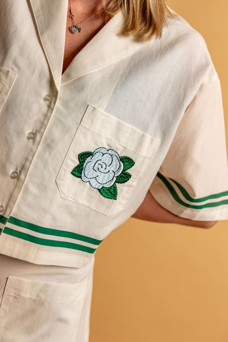 Roses short sleeve shirt off-white