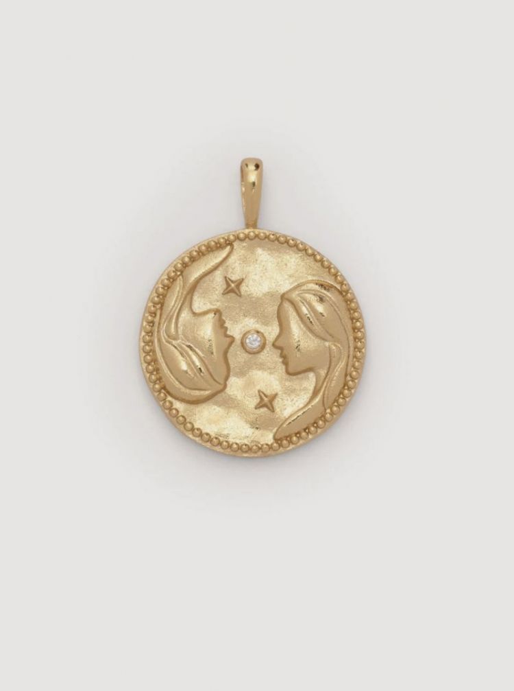 Hangertje zodiac tweelingen Gold