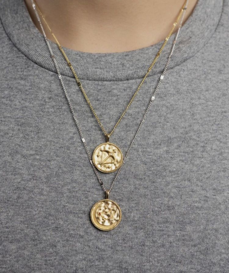 Charm necklace marine braids z silver