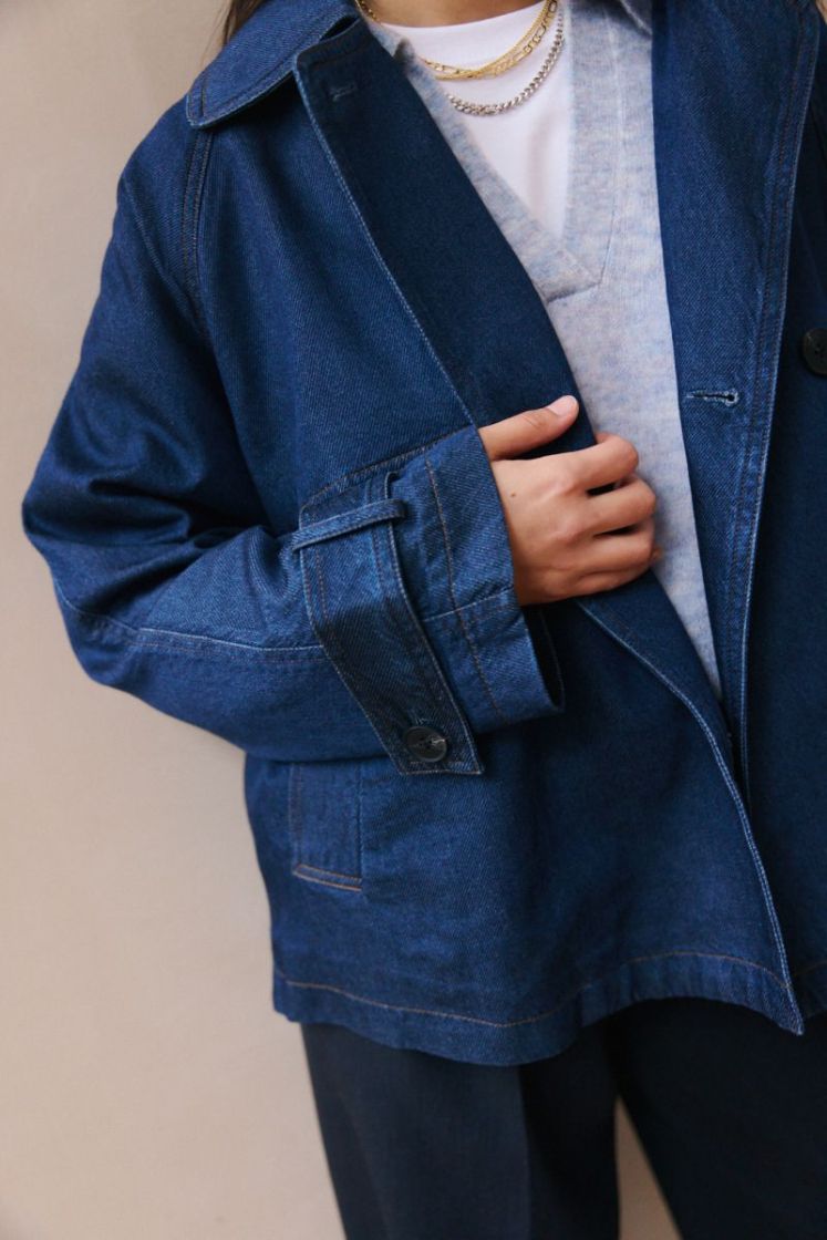 MableIW minona short coat Dark blue denim