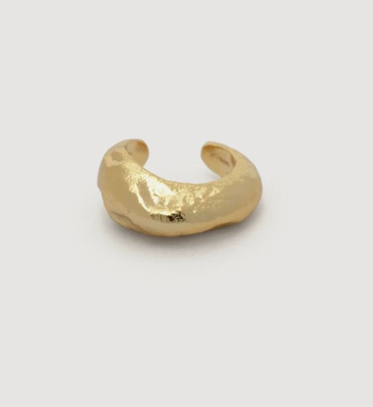 June hammered ear cuff single Gold