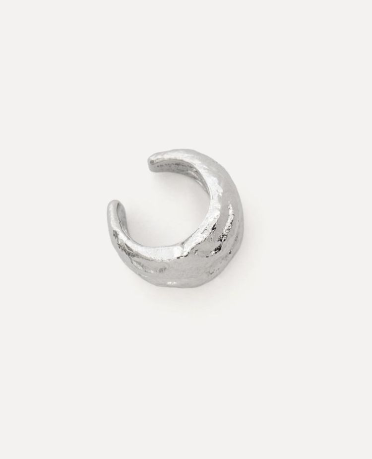 June hammered ear cuff double Silver