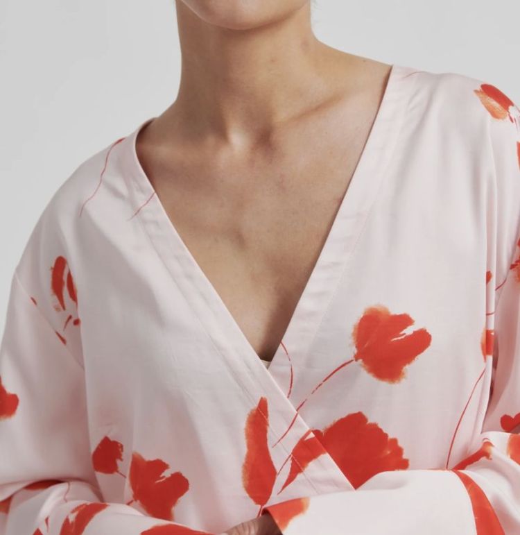 Sakura wrap blouse Pale Lilac