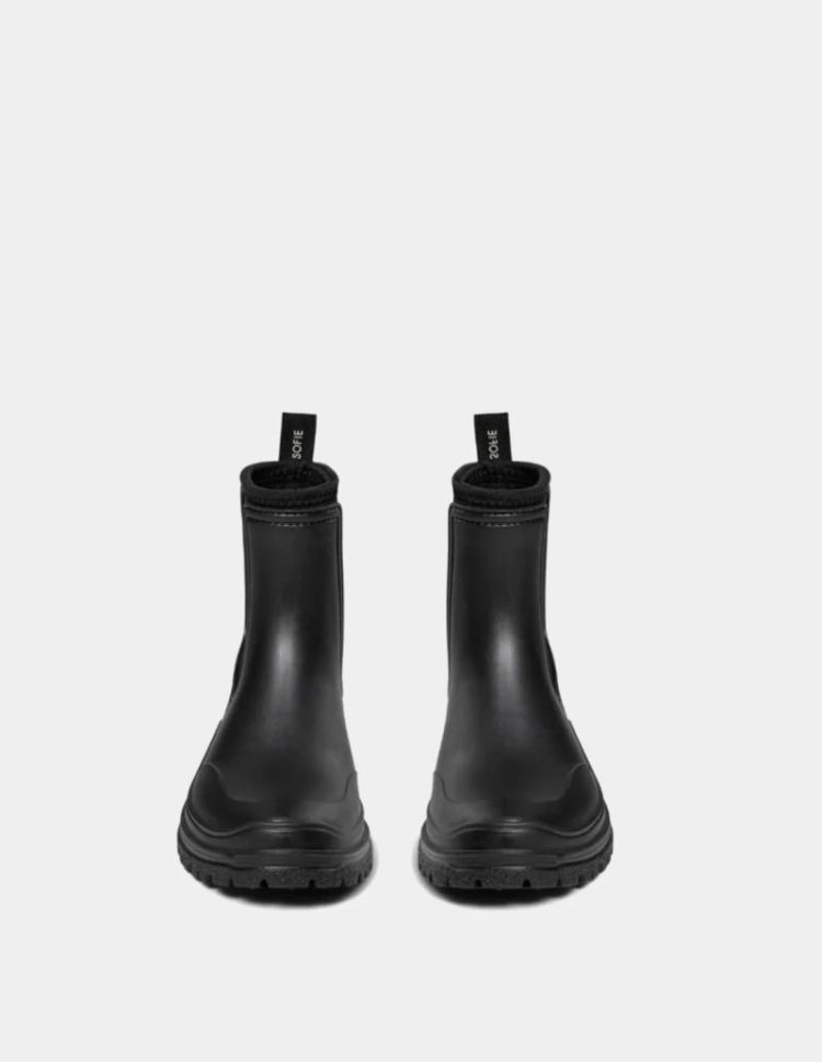Jodiesw rubber boot w lining Black
