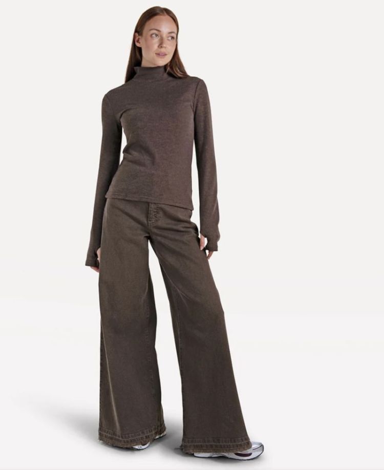 Moore denim wide fringe pants Delicioso