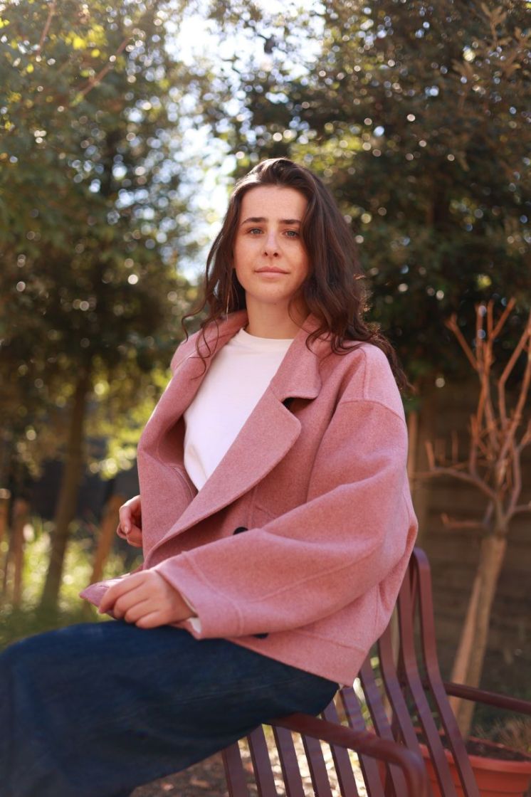 Manteau court pol chale Pink