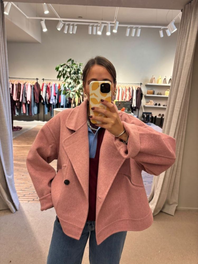 Manteau court pol chale  Pink