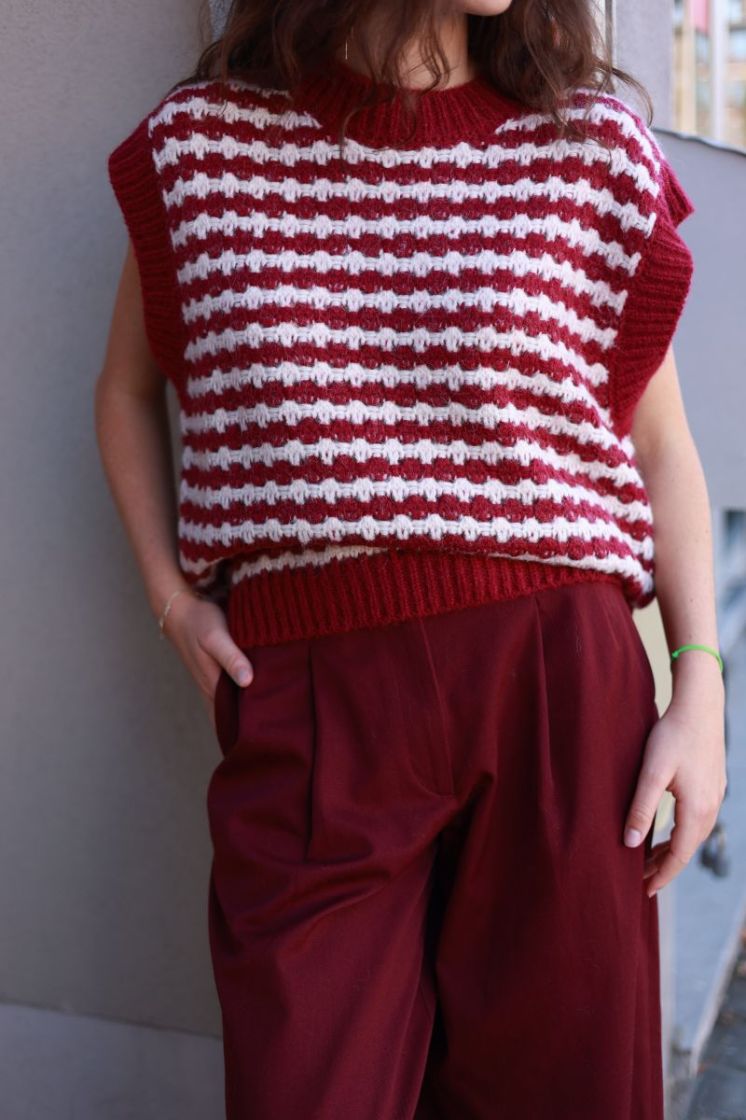 Gilet col rond RED