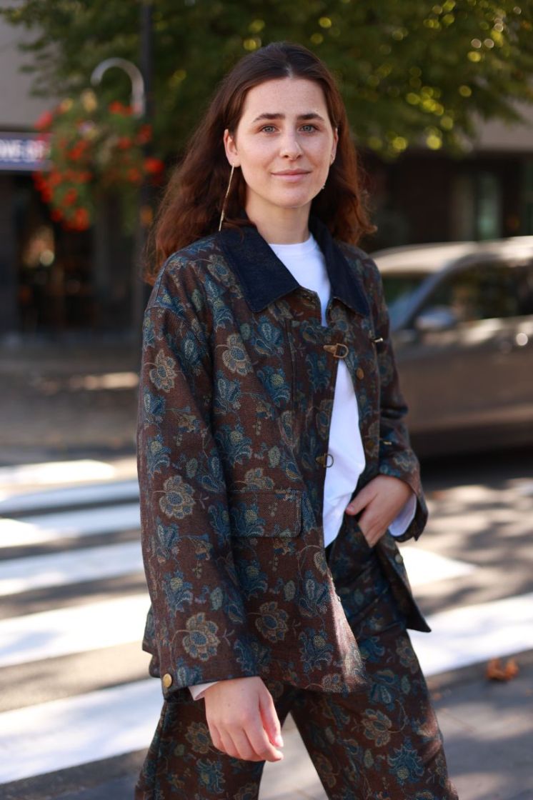 Veste ML col chem fermeture cr Brown