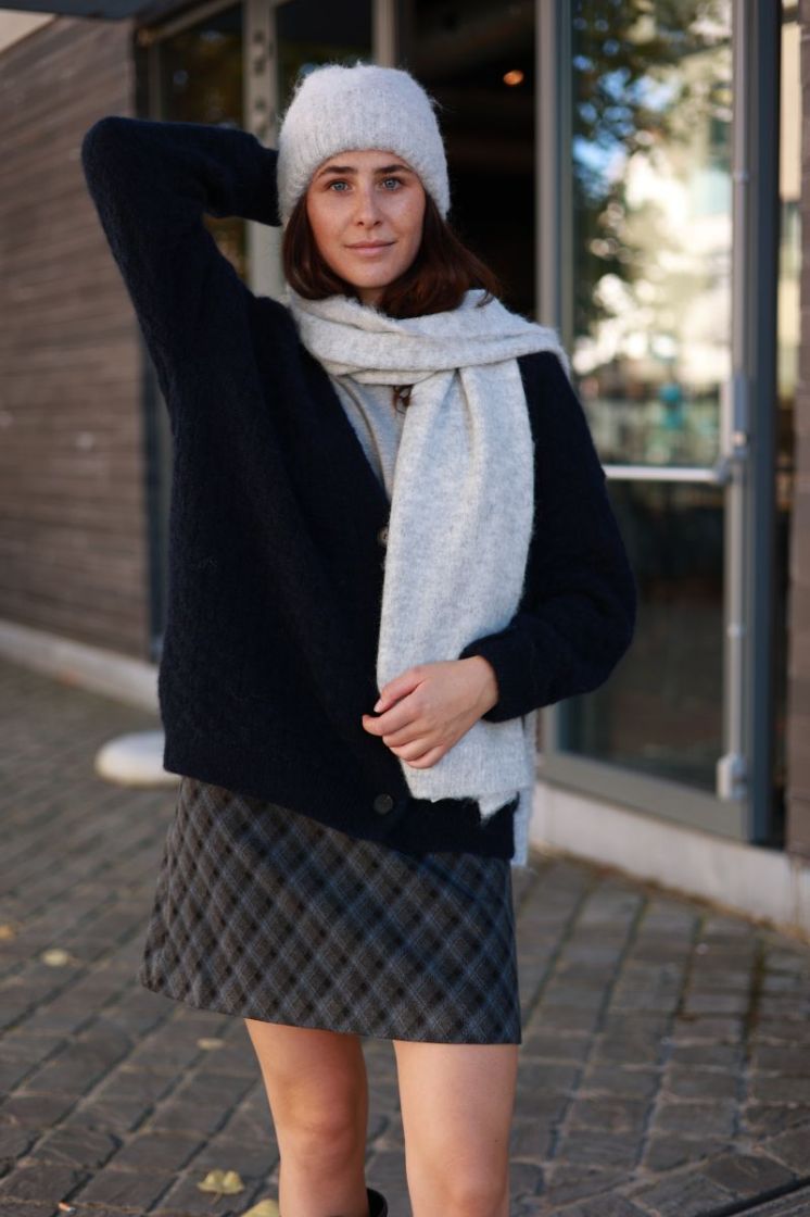 Mini jupe laine carreaux Navy