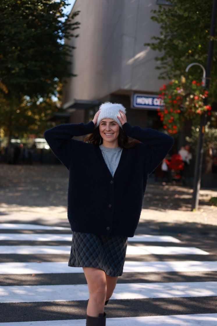 Mini jupe laine carreaux Navy