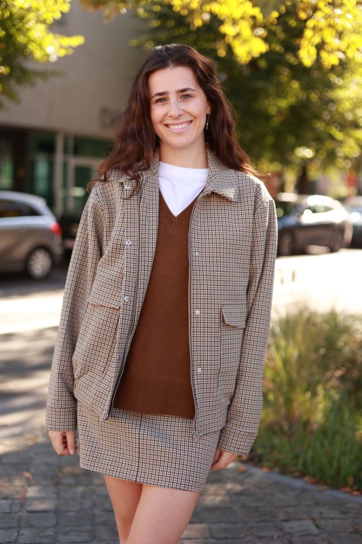 Slwelara relaxed bomber jacket Checks