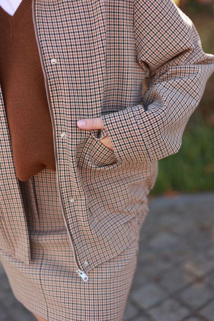 Slwelara relaxed bomber jacket Checks