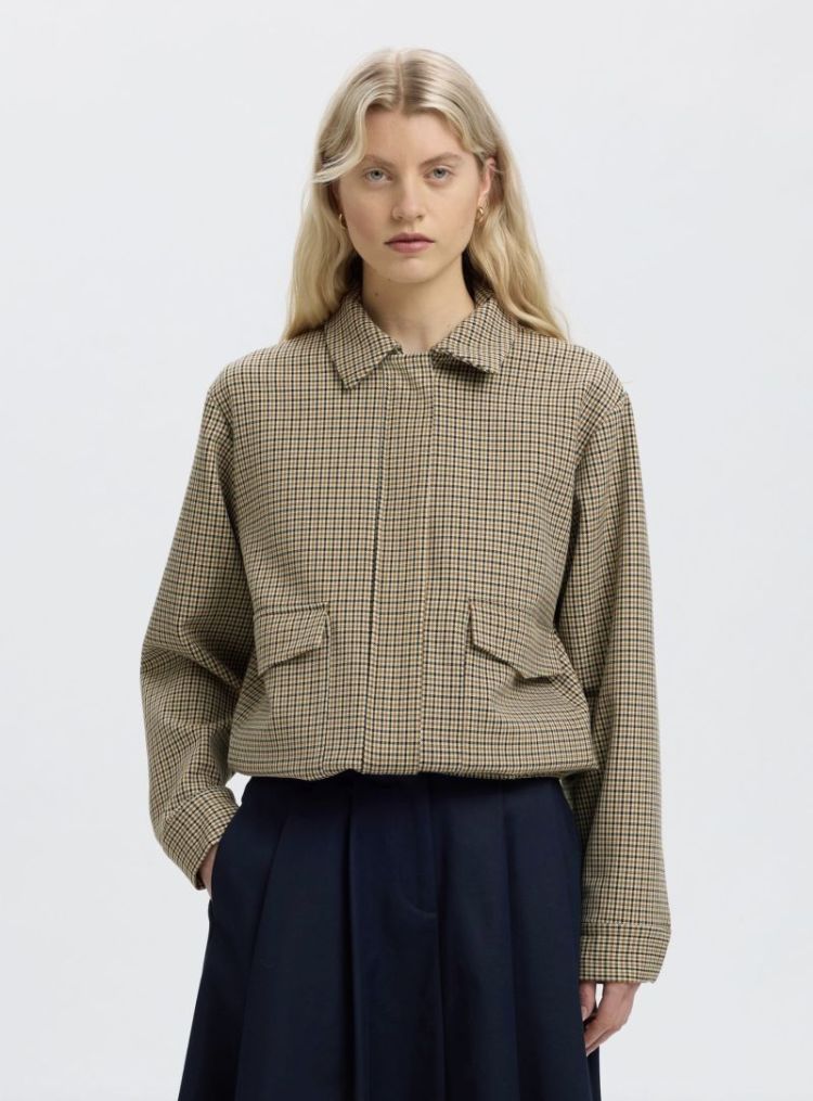 Slwelara relaxed bomber jacket Checks