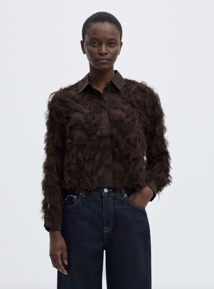 Slwmyline ls fluffy cropped sh Delicioso