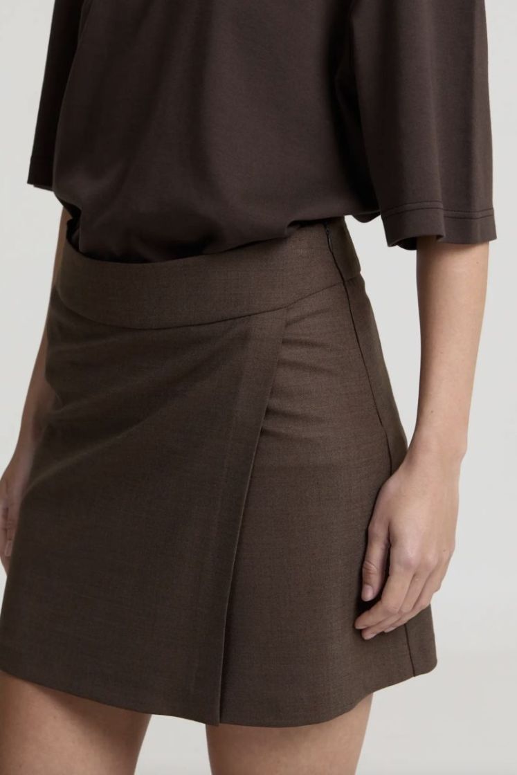 Gemma skirt DARK BROWN