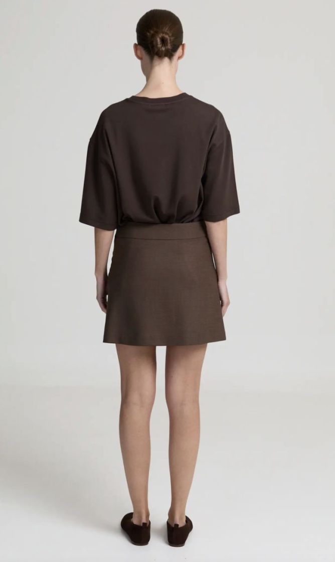 Gemma skirt DARK BROWN