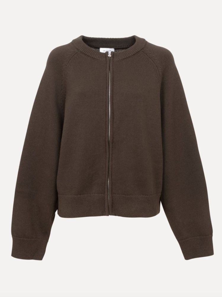 Lana bomber cardigan Brown
