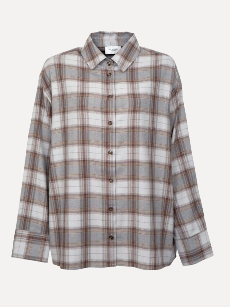 Loren flanel Check light blue