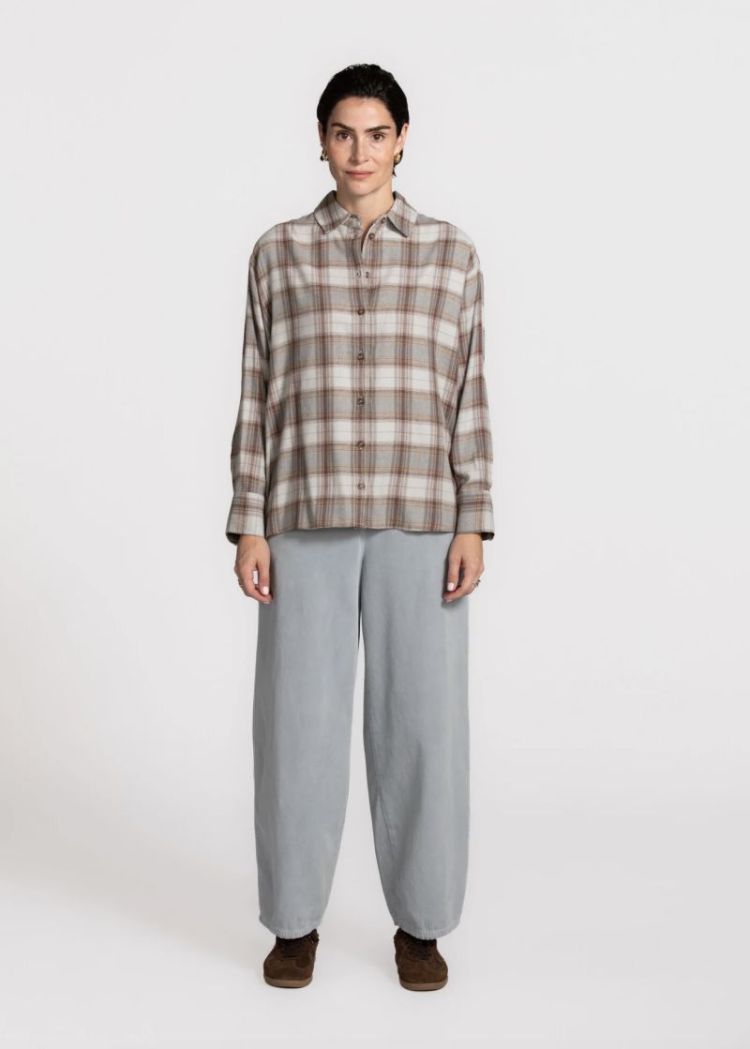 Loren flanel Check light blue