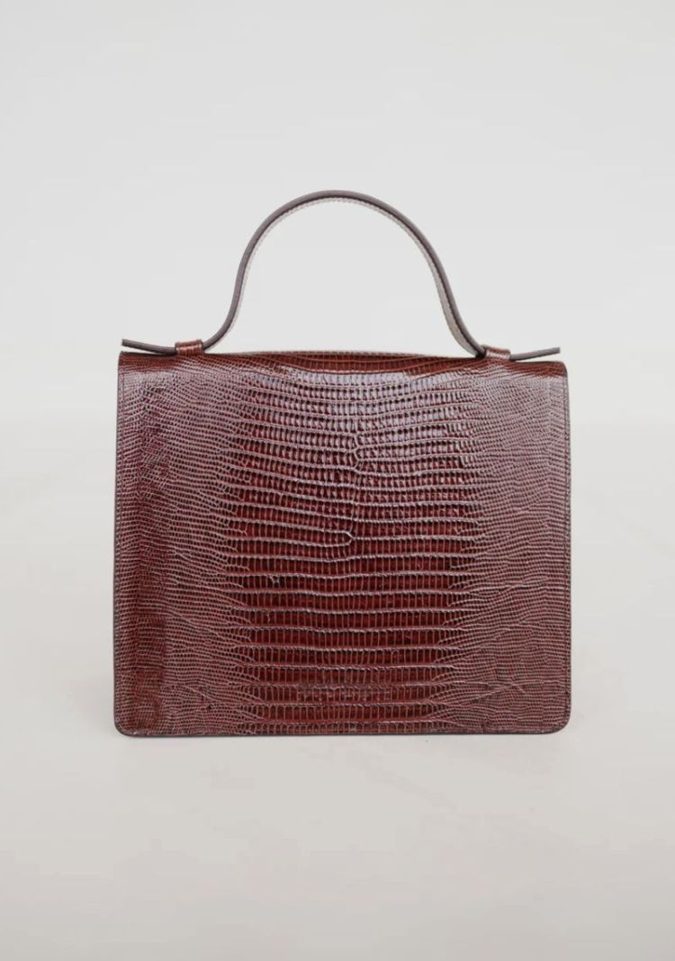 Mini briefcase Amarone lizard
