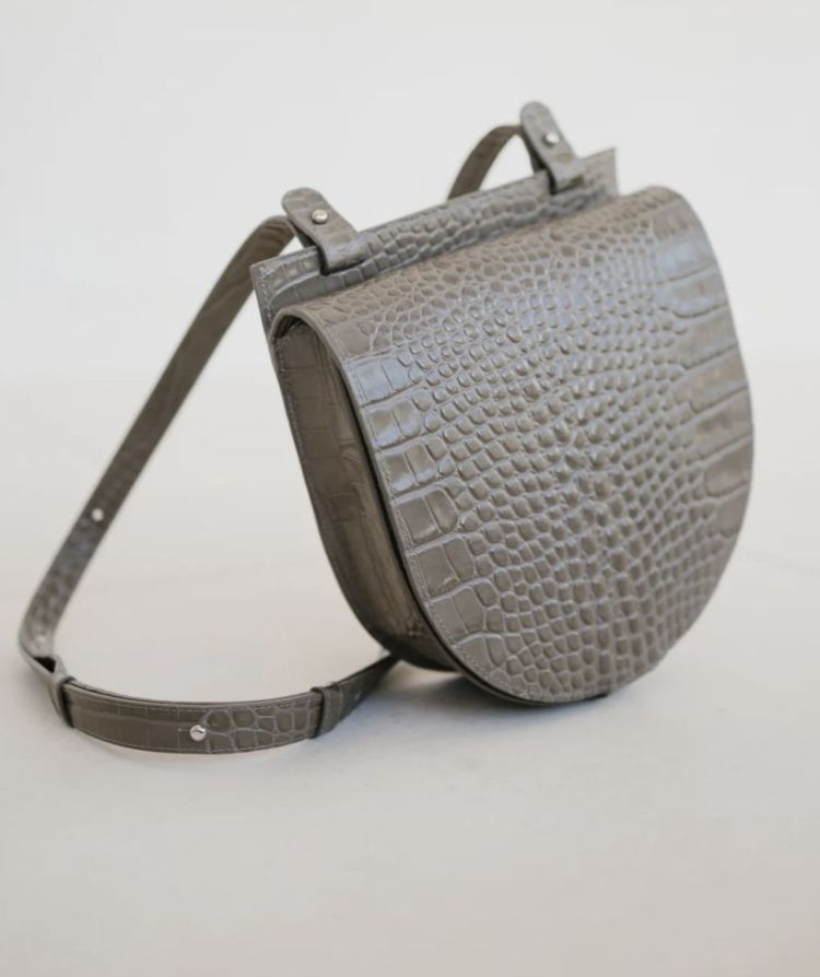 Single saddle New taupe croco