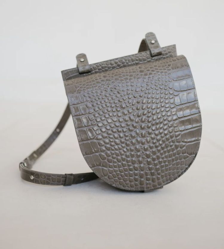 Single saddle New taupe croco