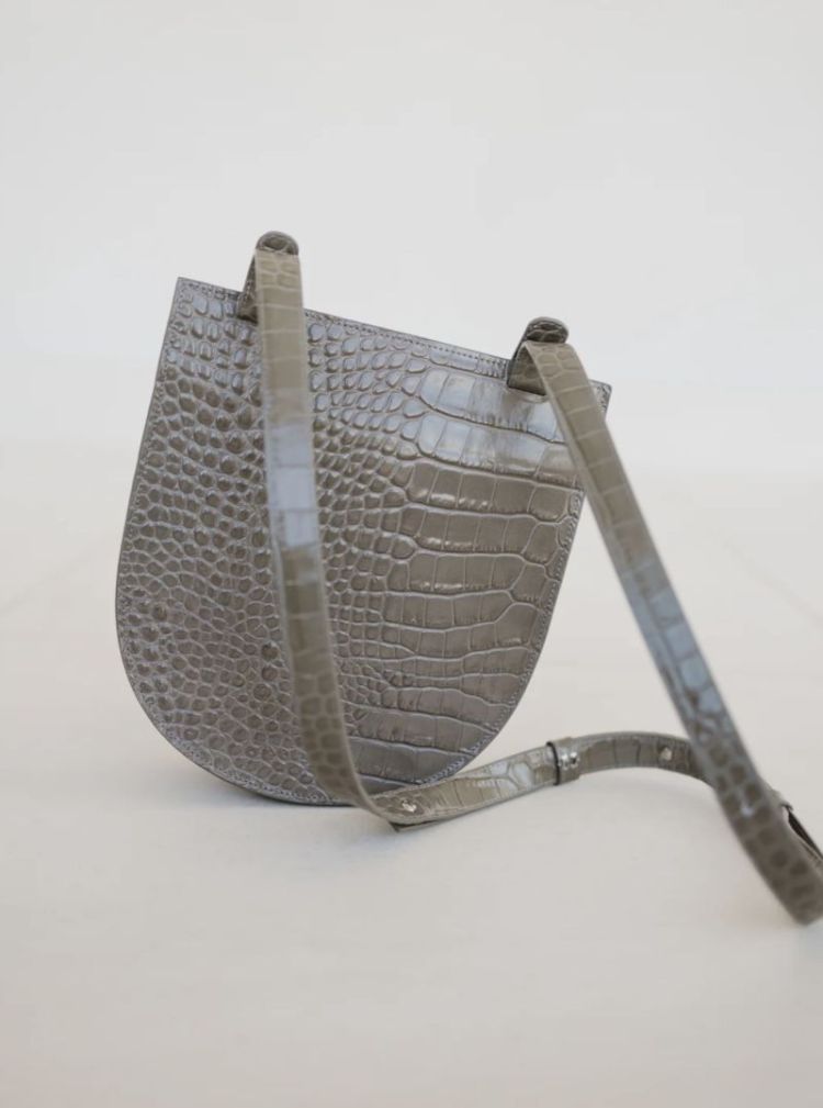 Single saddle New taupe croco